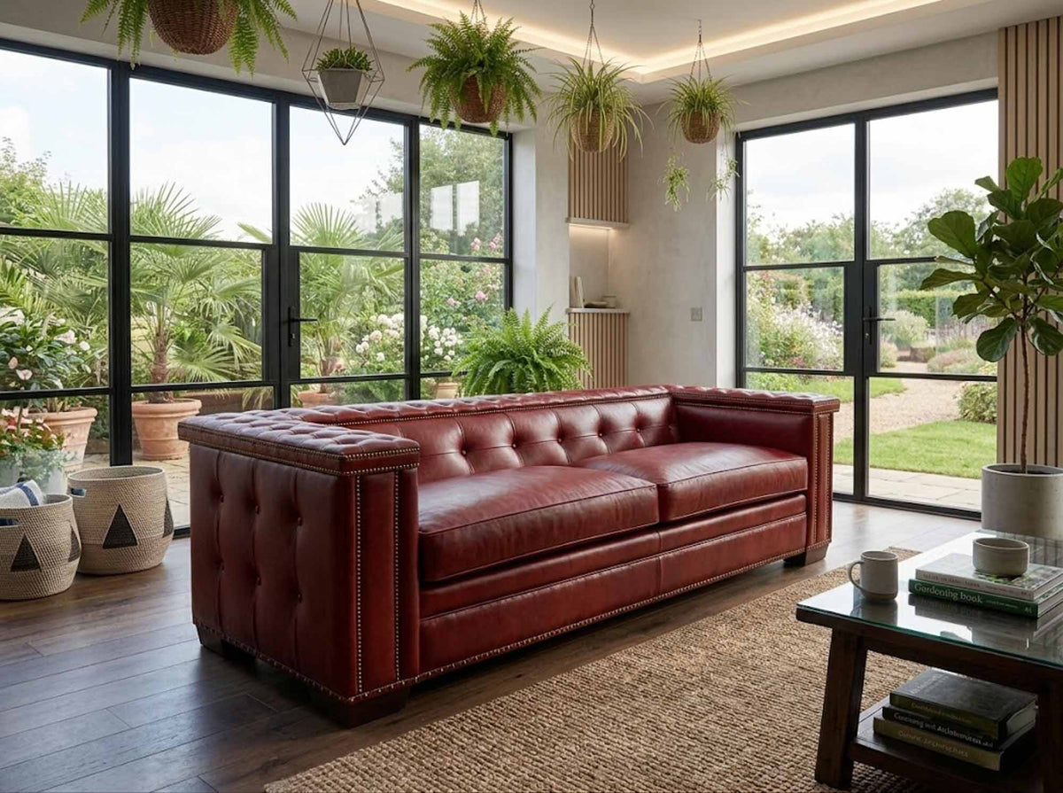 Tarvy Leather Sofa