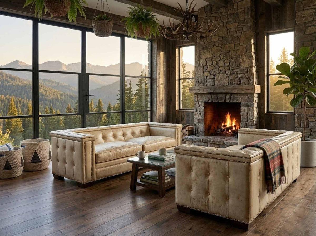 Tarvy Leather Sofa