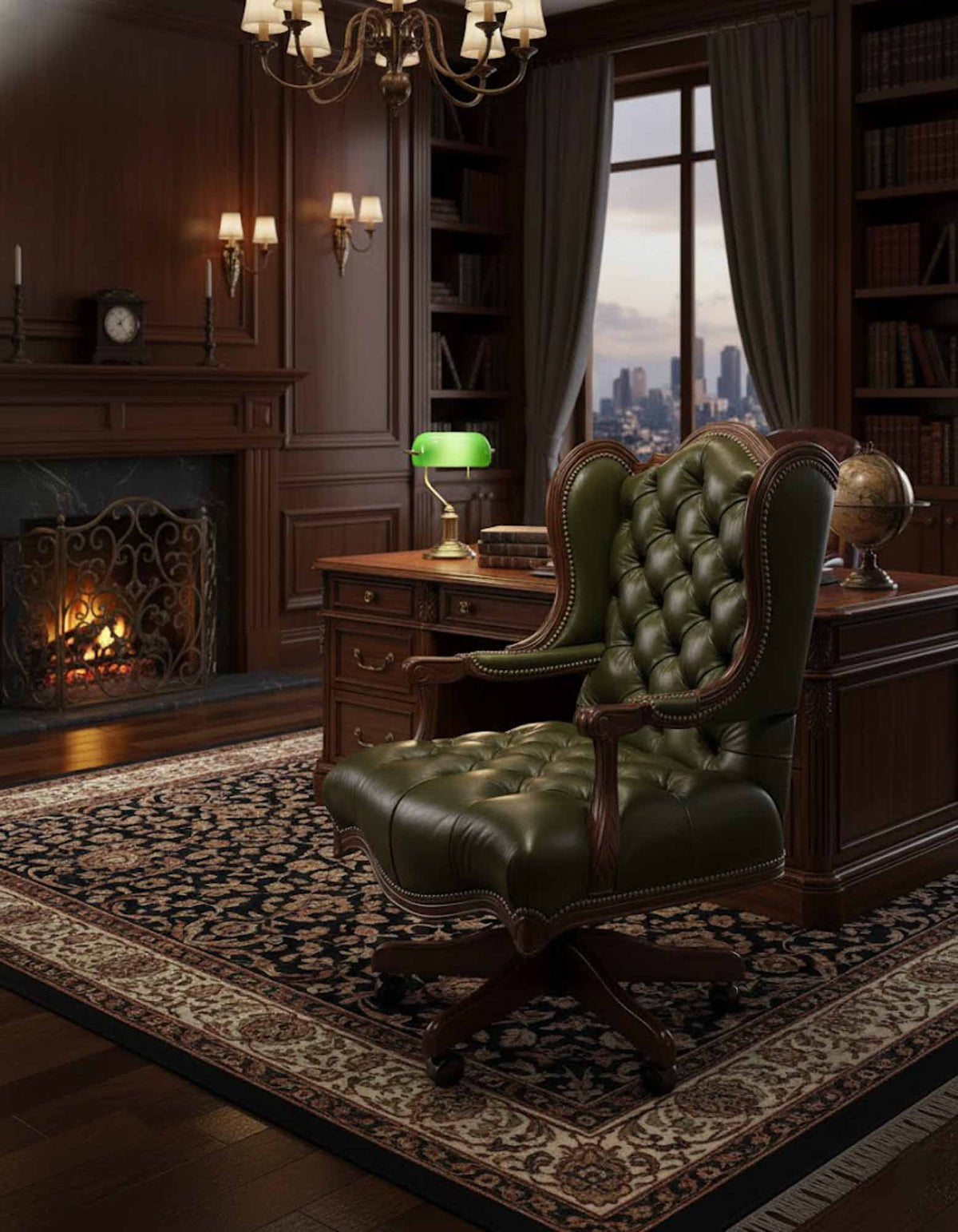 Arthur Leather Tufted Executive Chair
