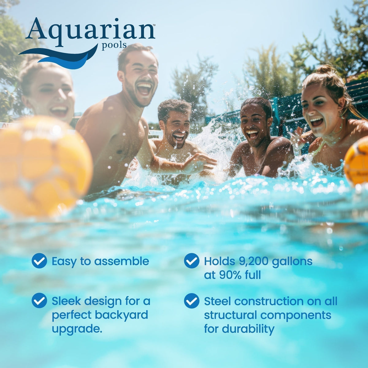 Aquarian Venetian 24ft x 52in Above Ground Swimming Pool with Liner and Skimmer image 2