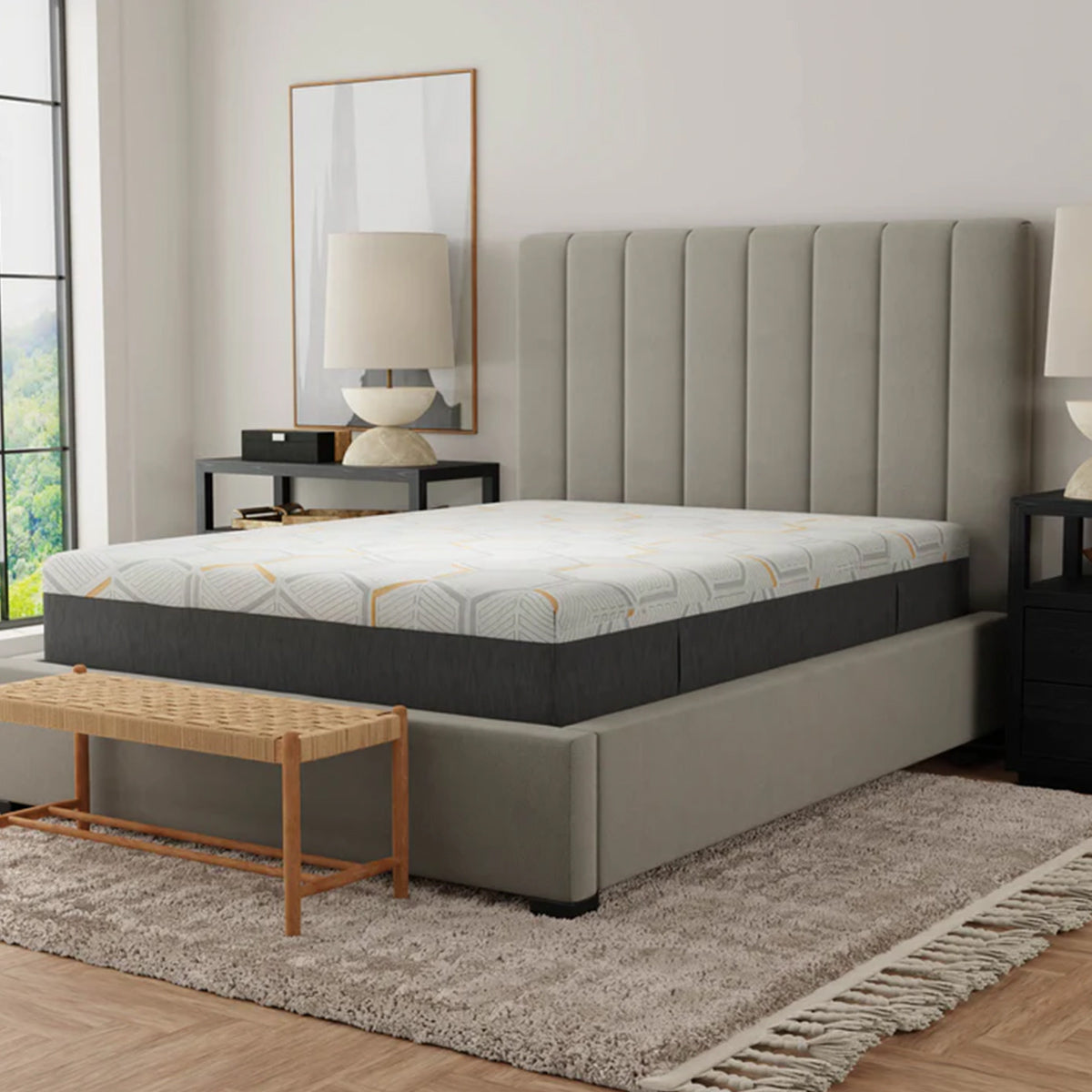 Bedplanet 12" Copper Gel Infused Medium Firm Memory Foam Mattress