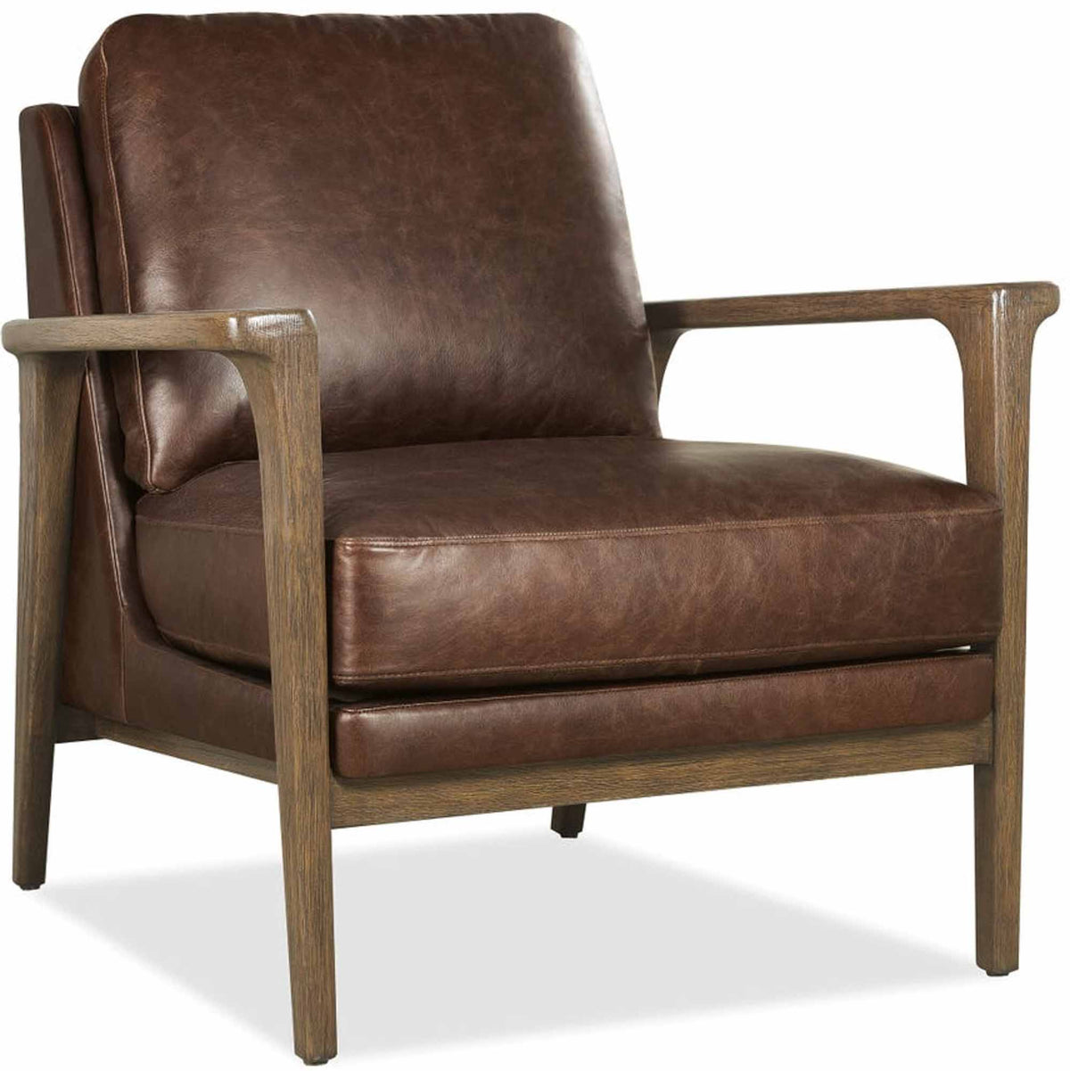 Ashland Leather Chair In Brown