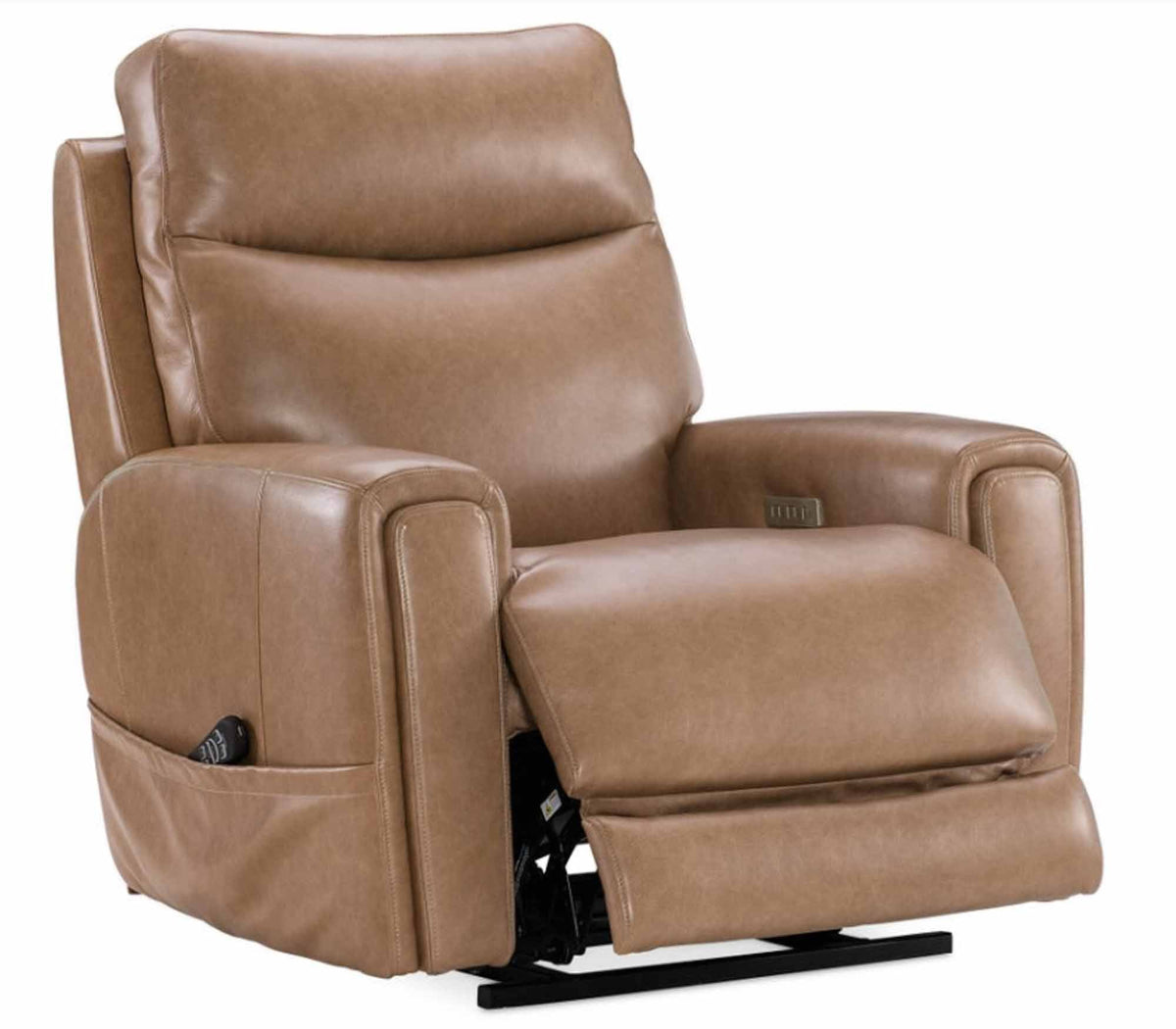 Raze Leather Power Lift Recliner With Articulating Headrest And Lumbar In Light Brown