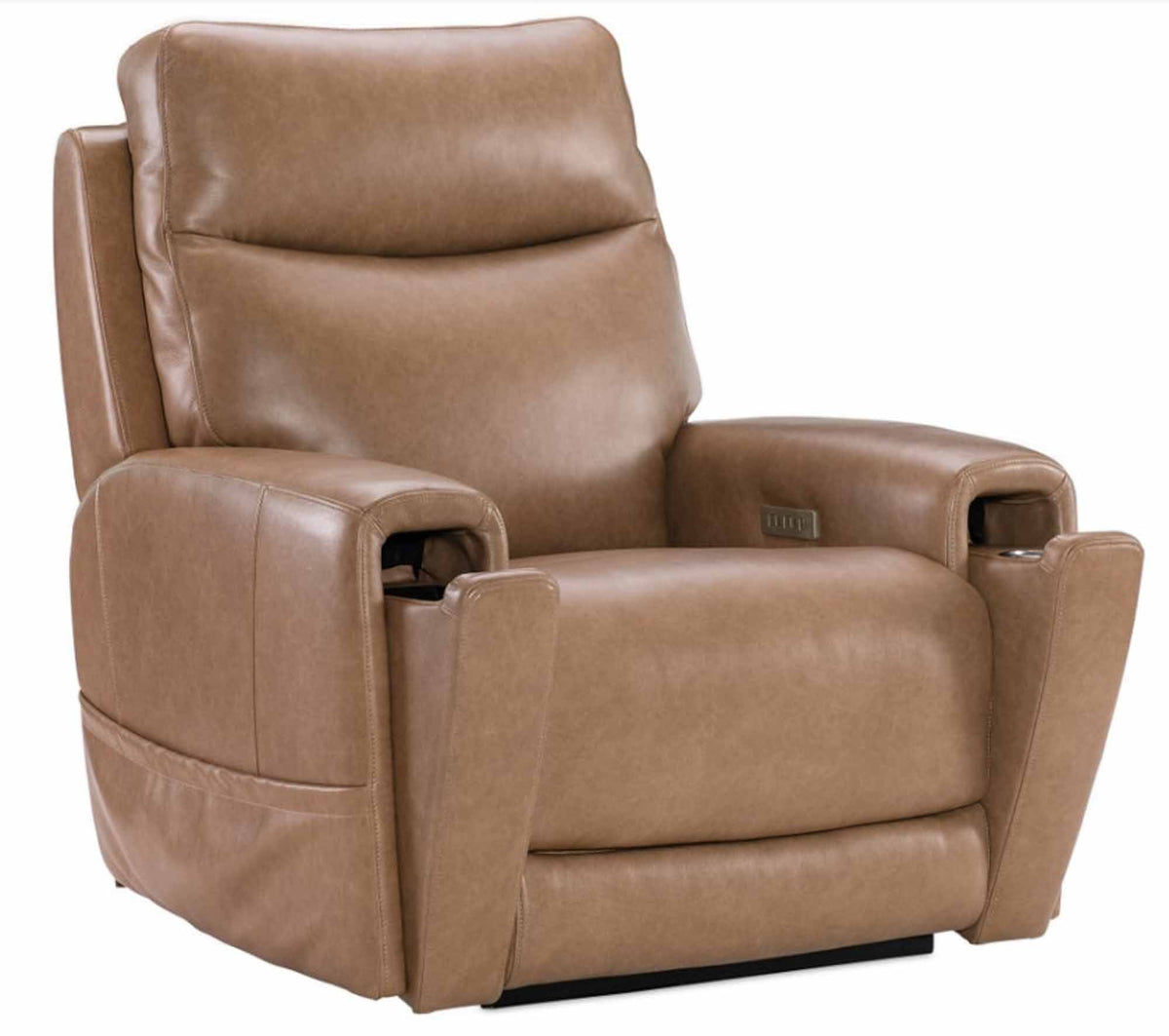 Raze Leather Power Lift Recliner With Articulating Headrest And Lumbar In Light Brown
