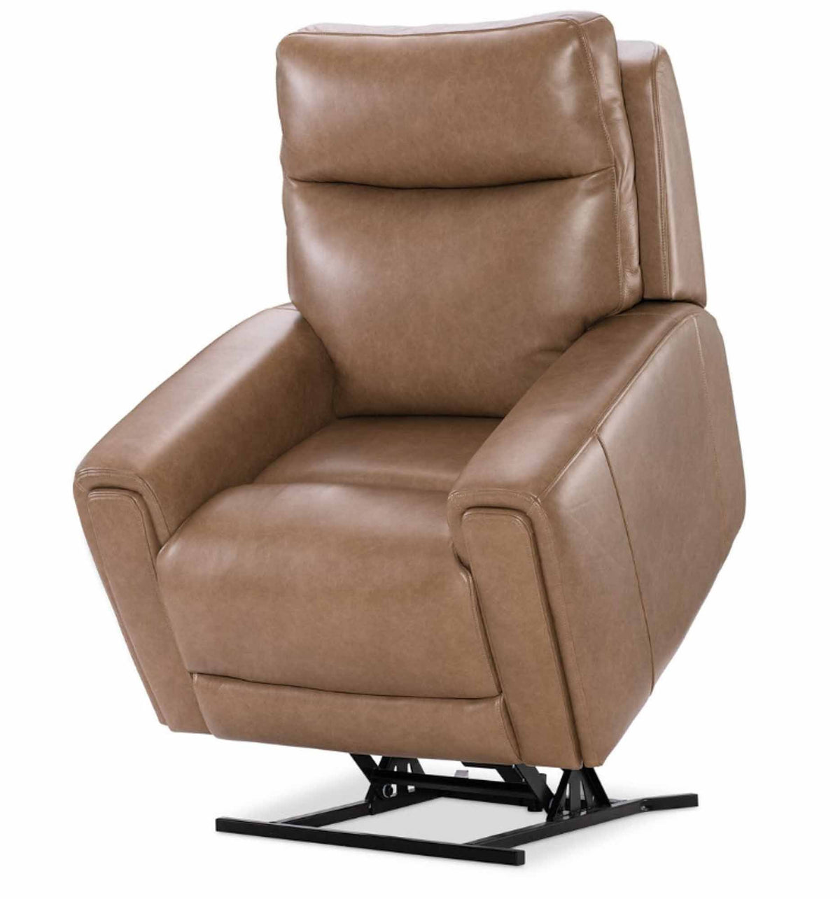 Raze Leather Power Lift Recliner With Articulating Headrest And Lumbar In Light Brown