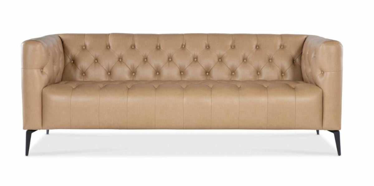Nicolla Leather Sofa Light Brown