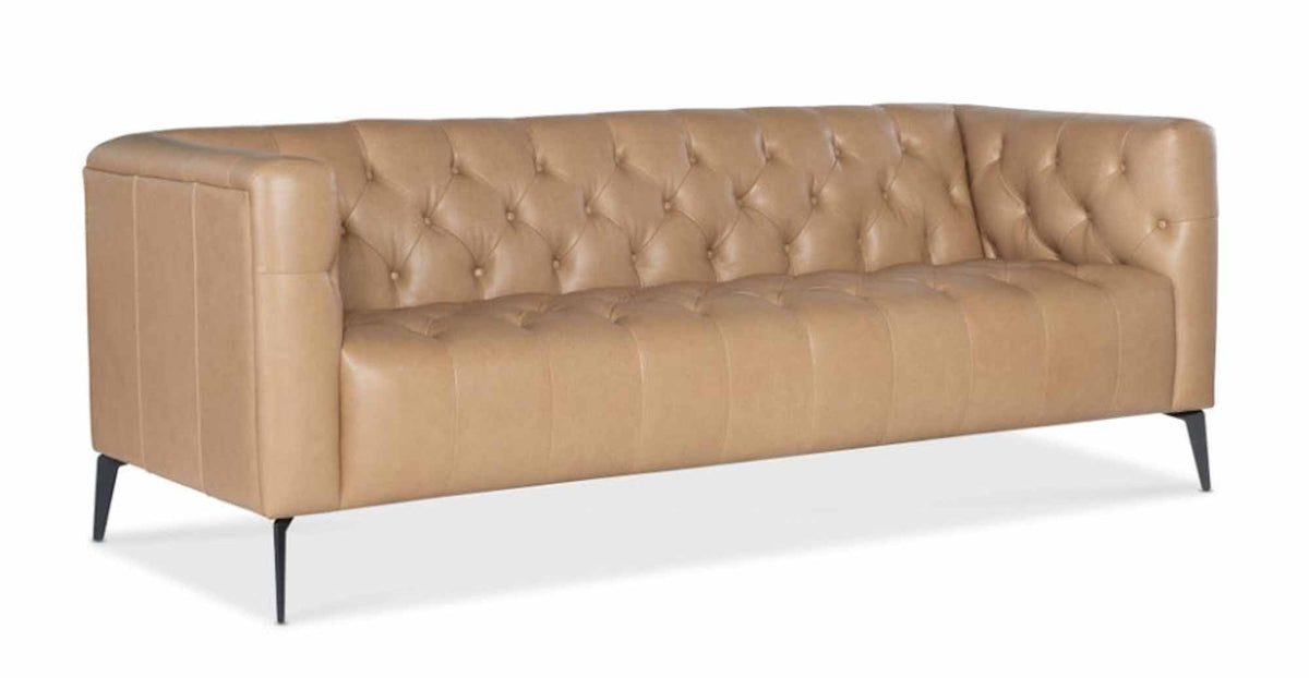 Nicolla Leather Sofa Light Brown