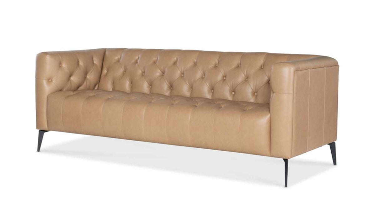 Nicolla Leather Sofa Light Brown