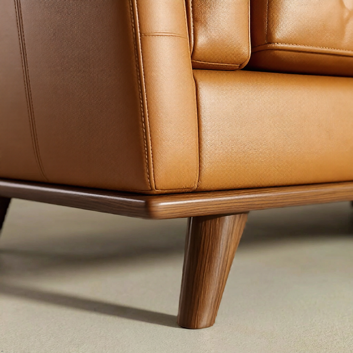 Corner Top-Grain Leather Sectional