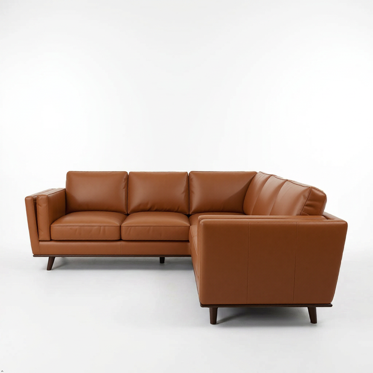 Corner Top-Grain Leather Sectional