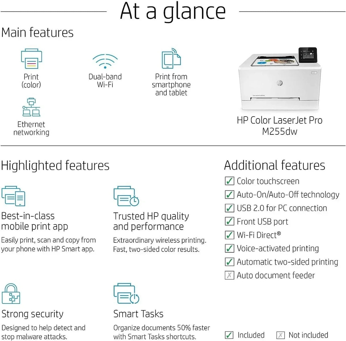 Hp Color Laserjet Pro M255dw Wireless Laser Printers