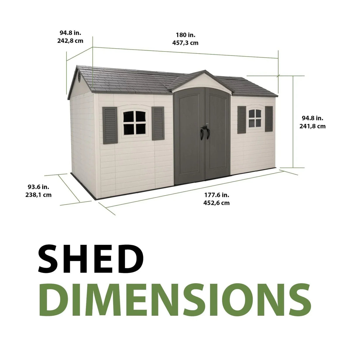 Lifetime Legacy 15 ft x 8 ft Outdoor Storage Sheds – 60465