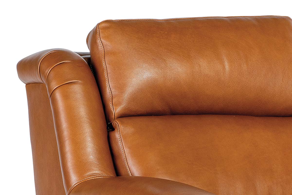 Dale Leather Power "WALL HUGGER" Pillow Back Living Room Reclining Chair