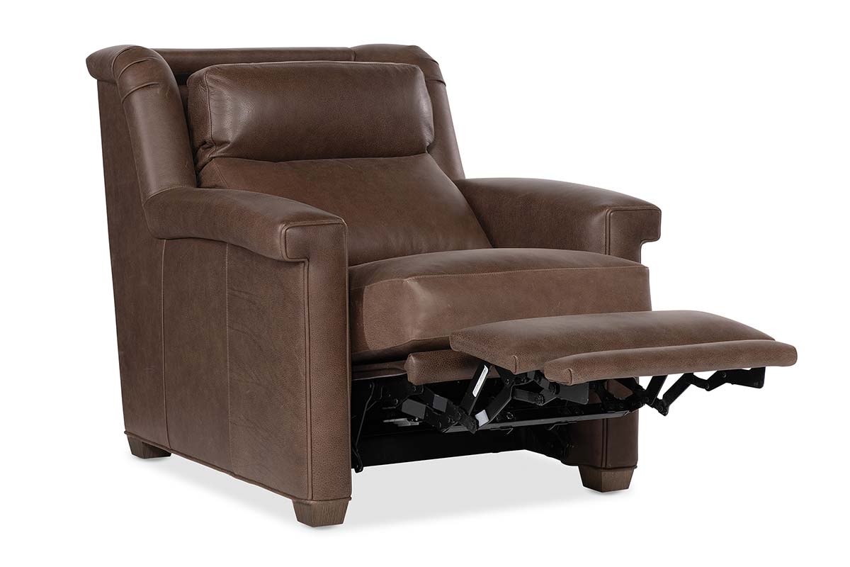 Dale Leather Power "WALL HUGGER" Pillow Back Living Room Reclining Chair