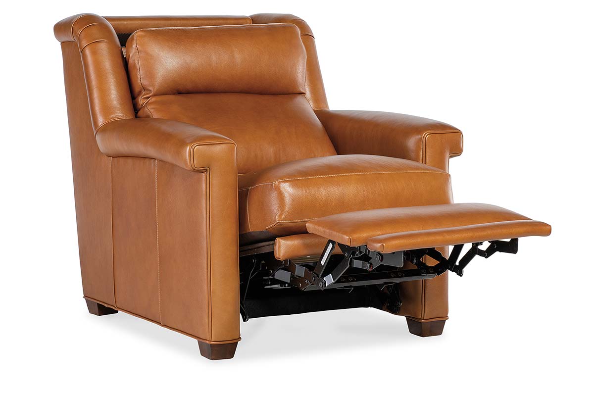 Dale Leather Power "WALL HUGGER" Pillow Back Living Room Reclining Chair