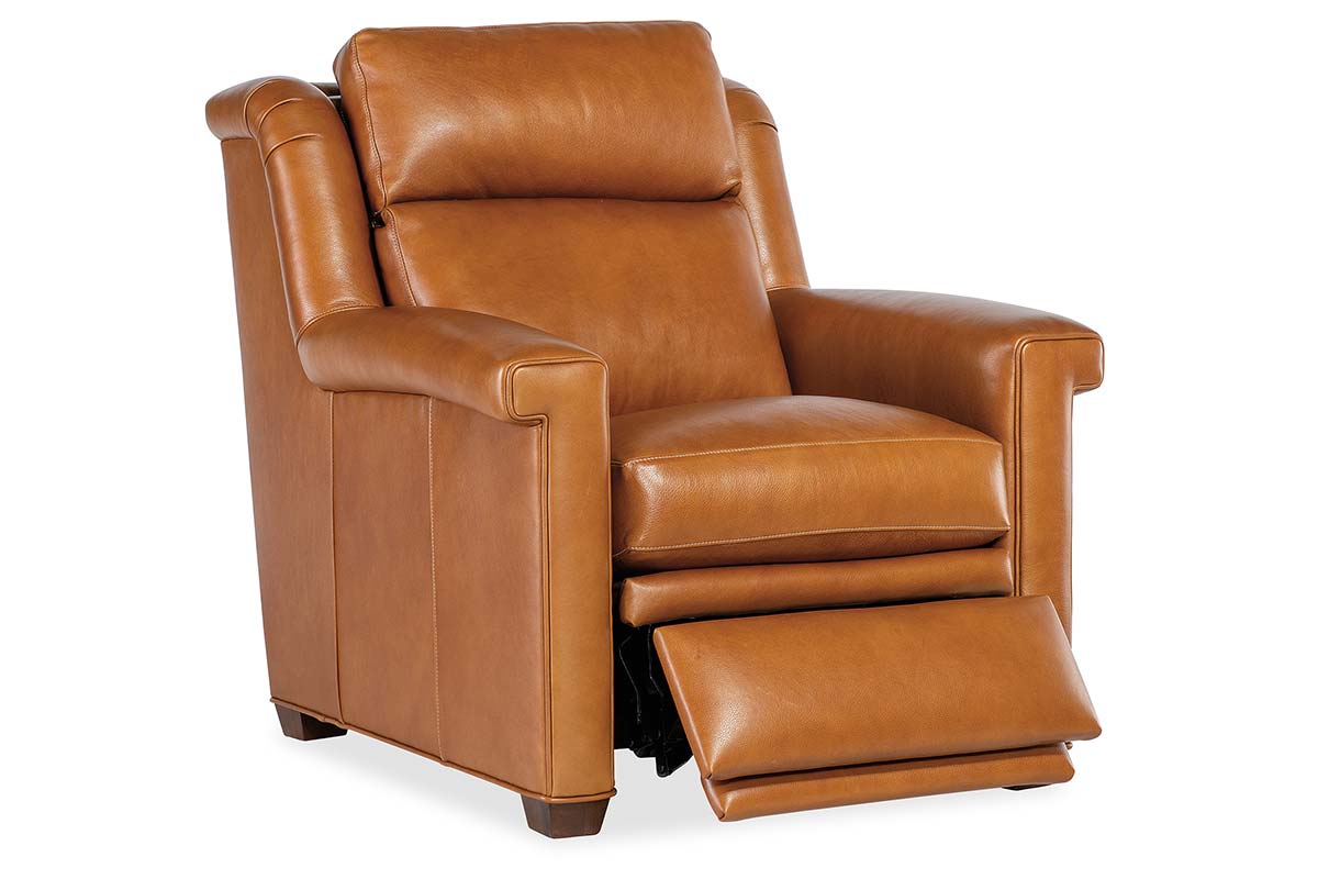 Dale Leather Power "WALL HUGGER" Pillow Back Living Room Reclining Chair