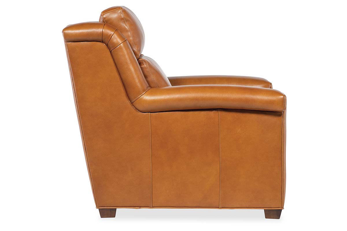 Dale Leather Power "WALL HUGGER" Pillow Back Living Room Reclining Chair