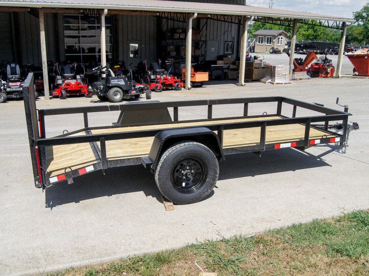 5×12 Powder Coated Dovetail Utility Trailer 3500lb Axle