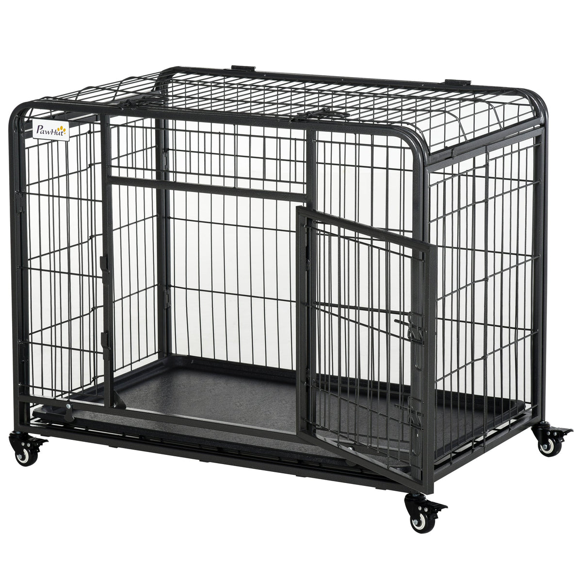 Metal Dog Crate Heavy Duty Kennel with Removable