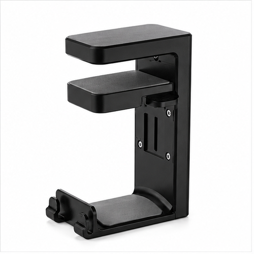 2-in-1 Gaming Headset Stand – Adjustable Rotating Desk Holder