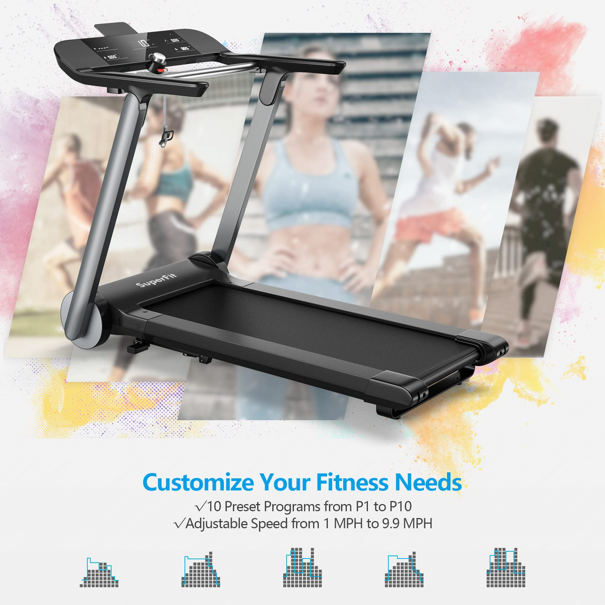 Goplus Heavy Duty Folding Treadmill for Gym