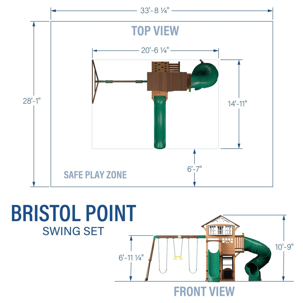 Bristol Point Swing Set Shipping Assembly Included
