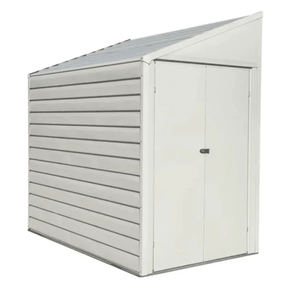 Arrow Yardsaver 4 x 7 ft. Galvanized Steel Lean-To Outdoor Storage Shed, Eggshell