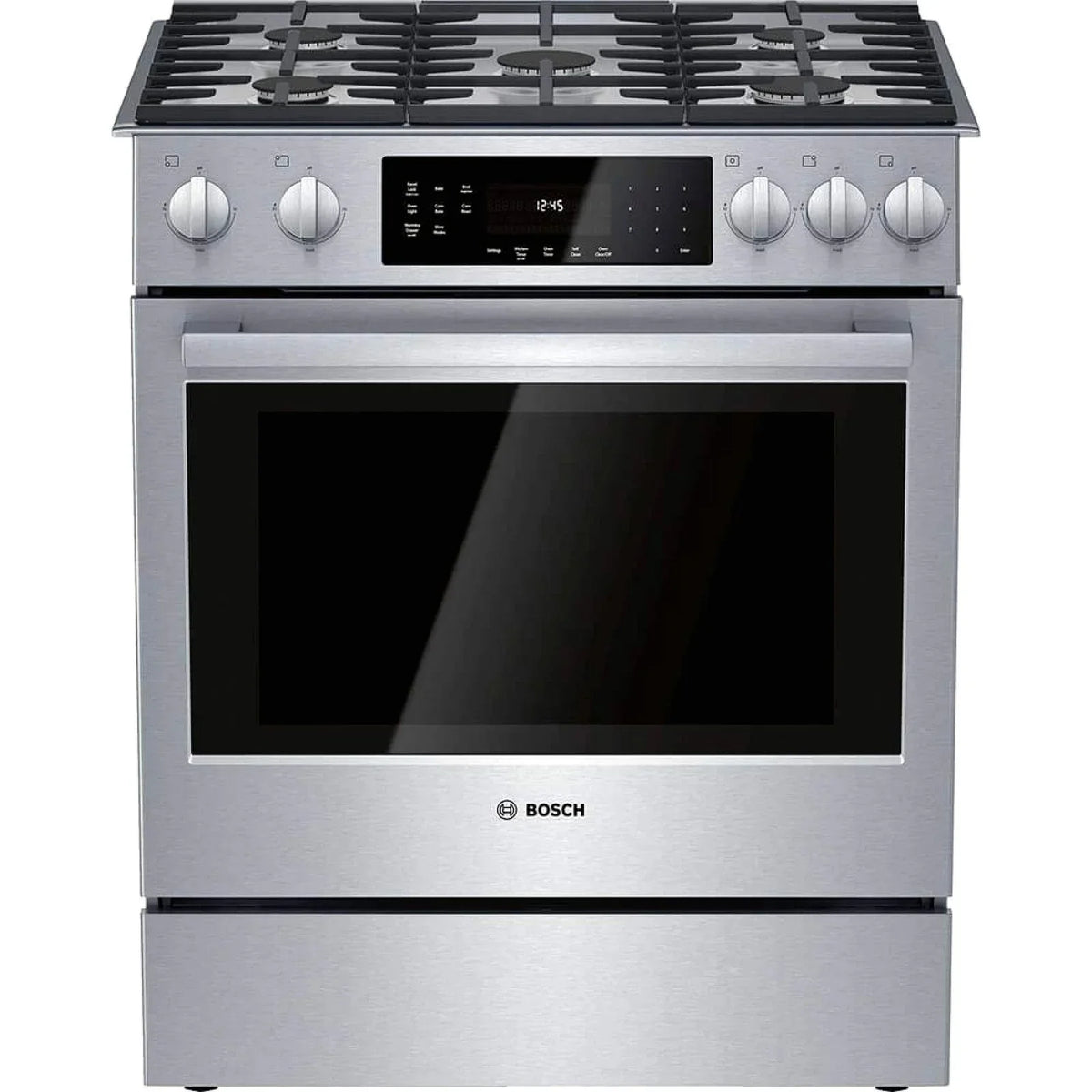 Bosch 800 Series 30 Inch Gas Slide-In Range with True Convection Oven – Stainless Steel