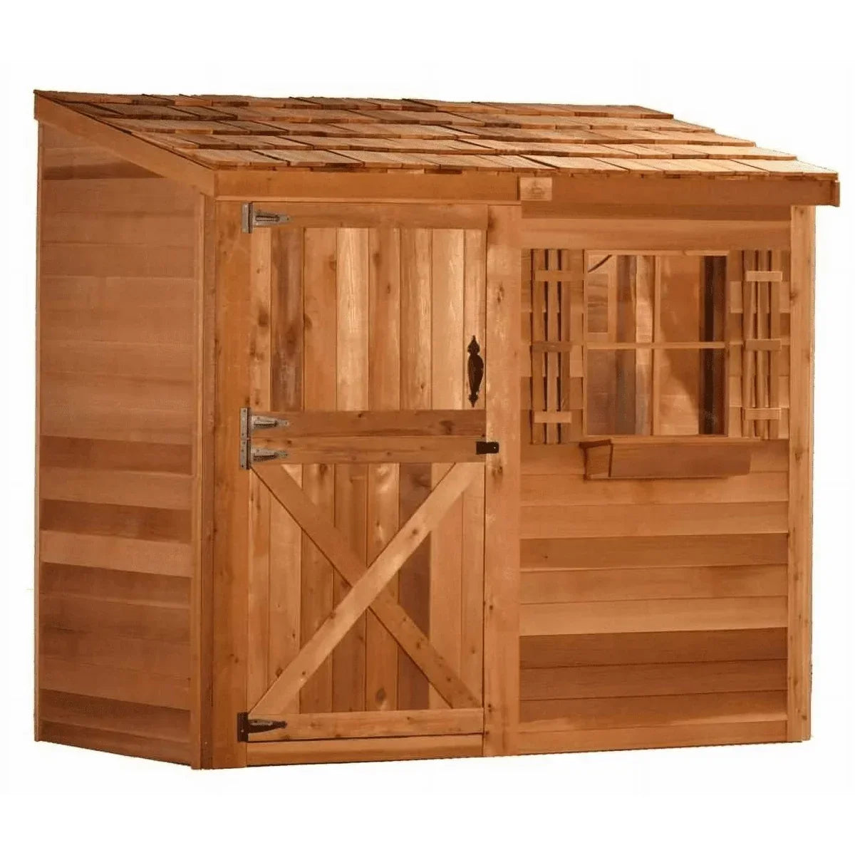 Cedarshed Bayside 8×4 Lean-To Western Red Cedar Storage Shed Kit