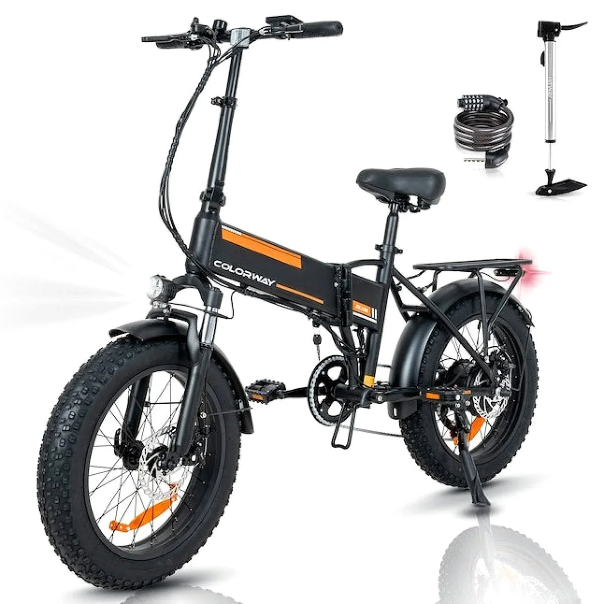 Colorway Orange 750W Fat Tire Electric Bike