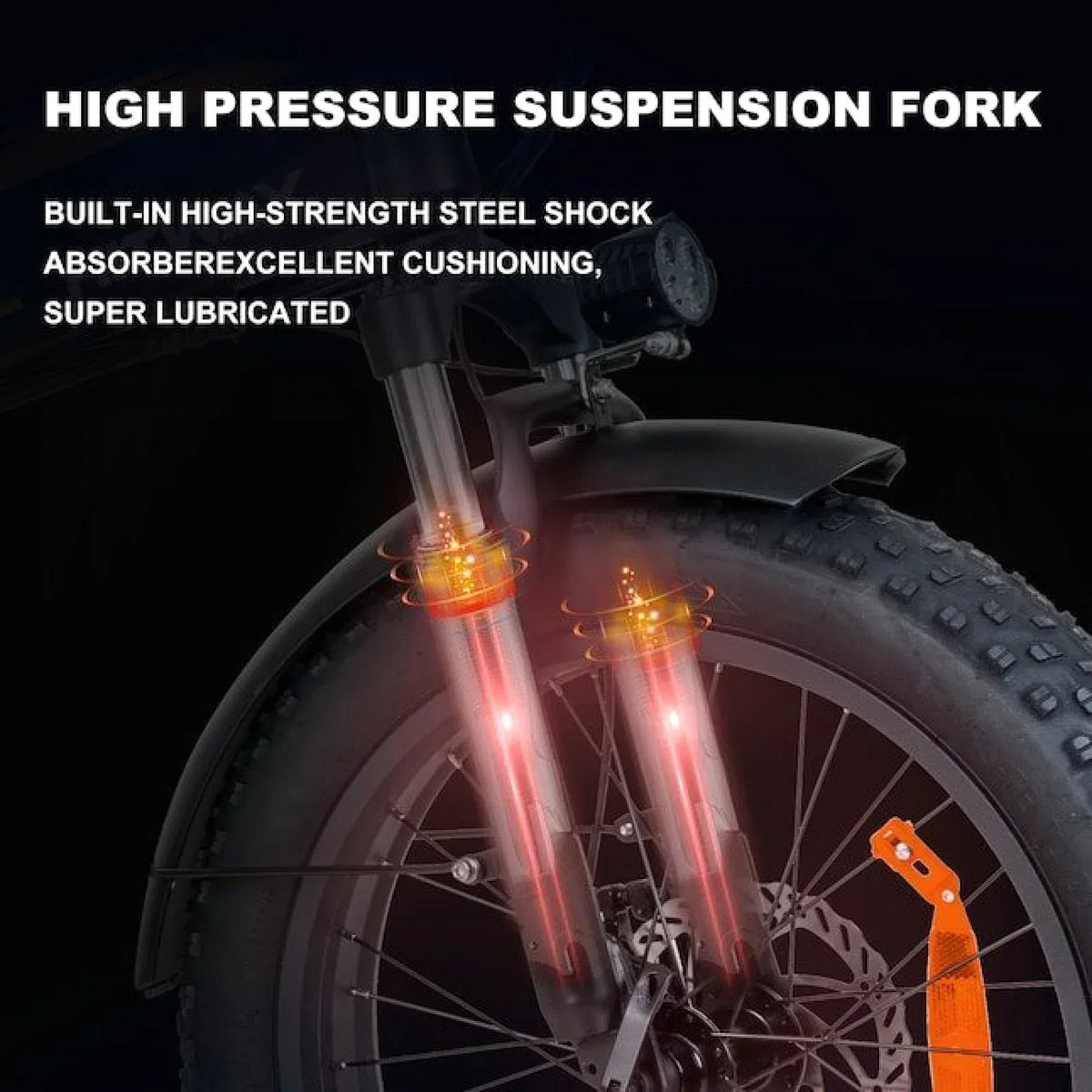 Colorway Orange 750W Fat Tire Electric Bike