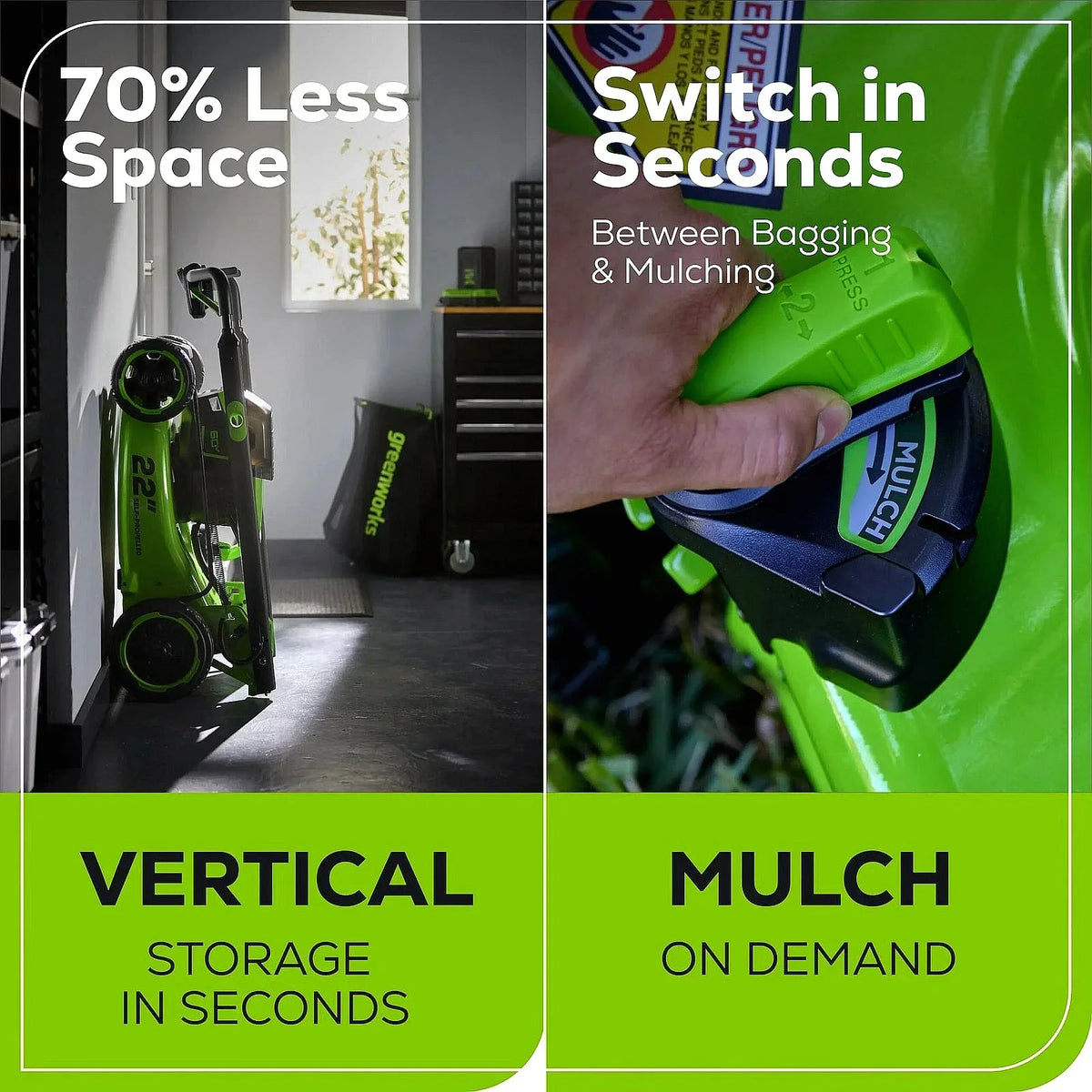 Greenworks Pro 60V 22″ Cordless Self-Propelled Push Lawn Mower
