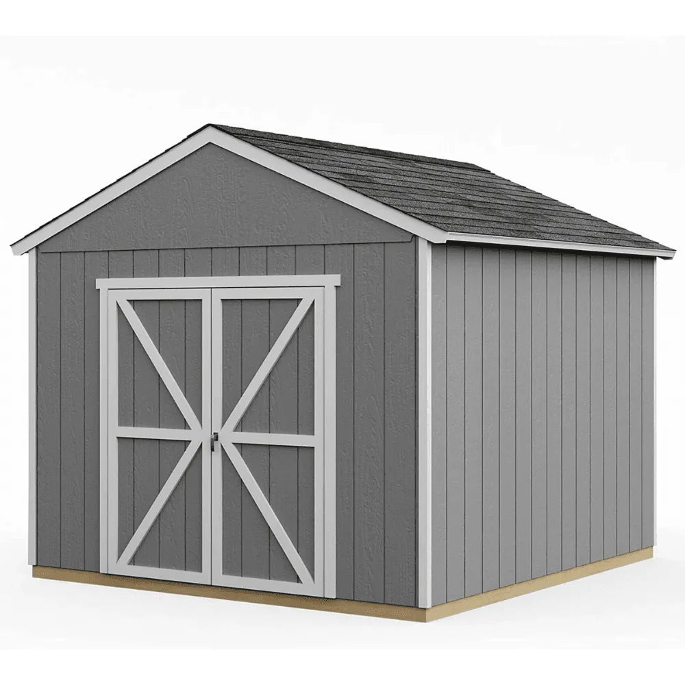 Handy Home Products Rookwood 10 ft. x 10 ft. Wood Storage Shed with Floor – Durable DIY Kit