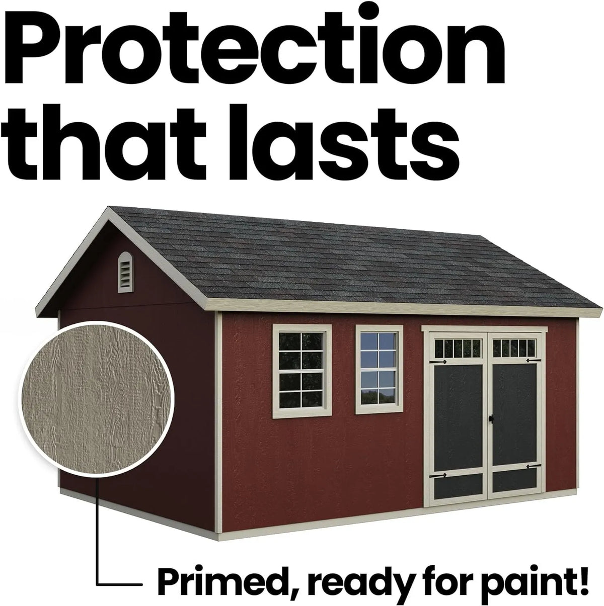 Handy Home Products Scarsdale 12×16 DIY Wooden Storage Shed with Floor Kit