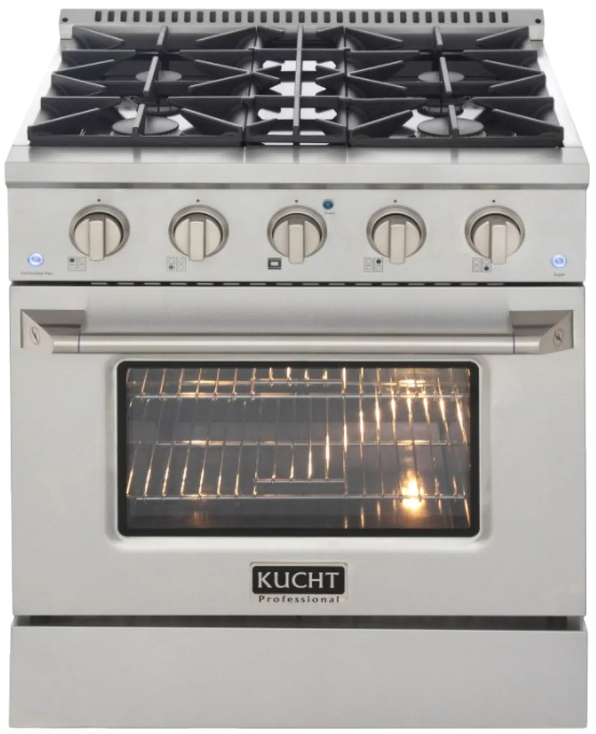 Kucht Professional 30-Inch 4.2 cu. ft. Gas Range with Convection Oven in Titanium