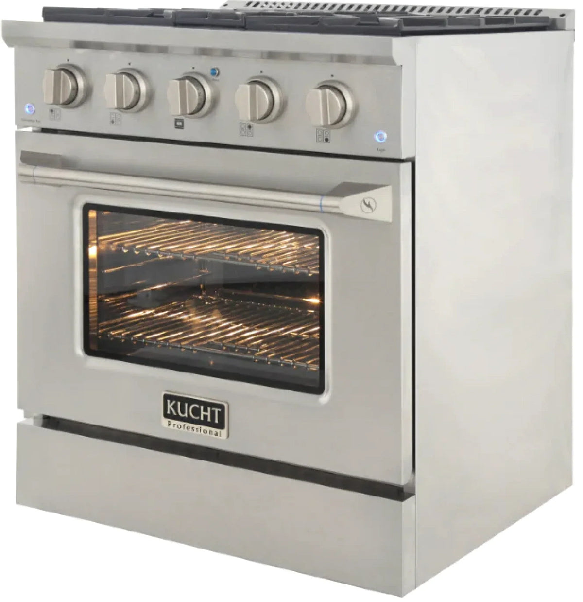 Kucht Professional 30-Inch 4.2 cu. ft. Gas Range with Convection Oven in Titanium