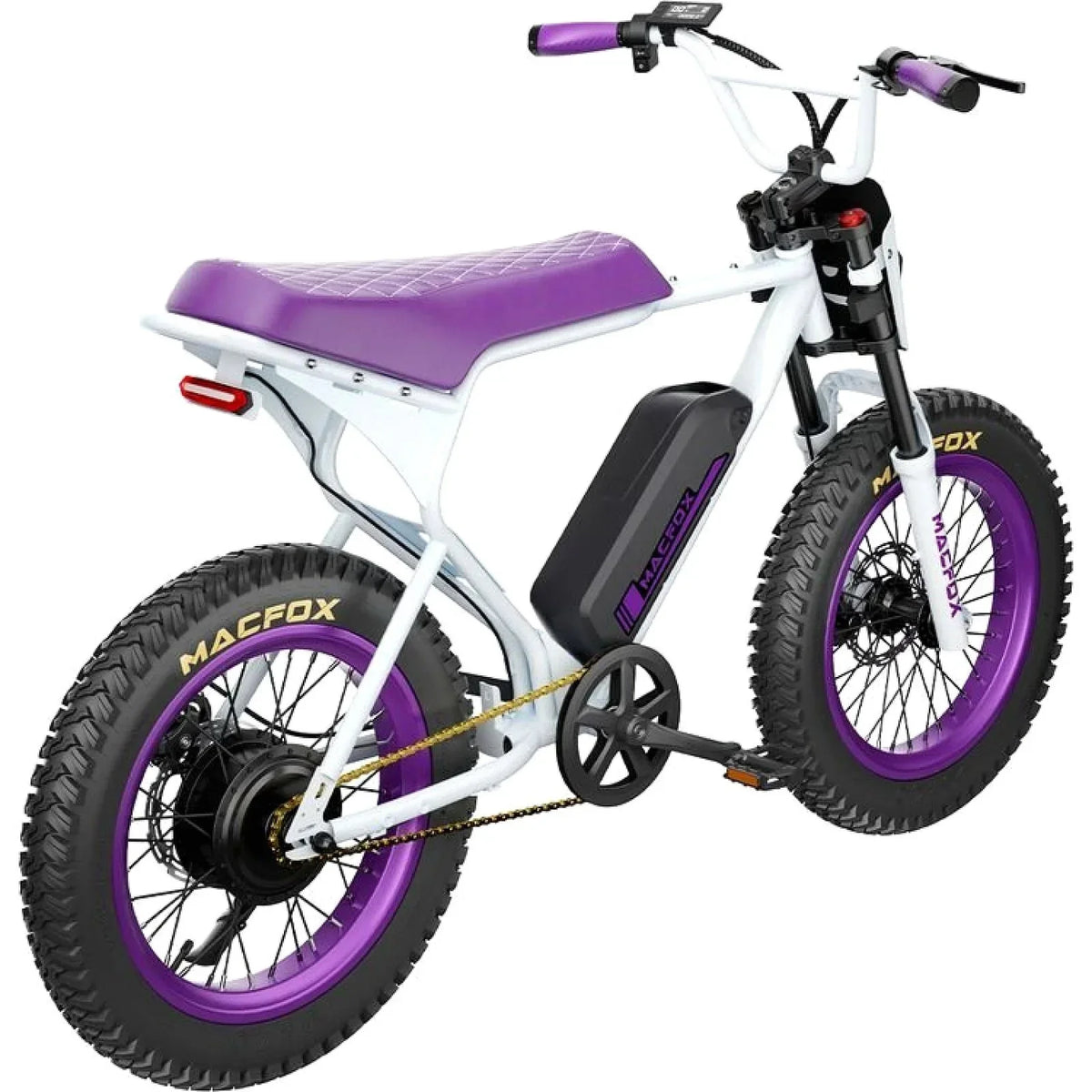 Macfox X1S x Bs.zay Special Edition Electric Bike – Retro Moped Style Fat-Tire E-Bike
