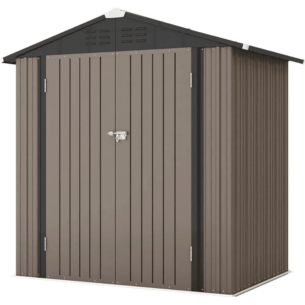 Patiowell 10 ft. W x 12 ft. D Galvanized Steel Outdoor Storage Shed, 119 sq. ft.