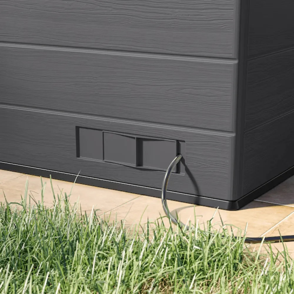 Suncast Cabana 8 x 7 ft. Resin Entertainment Storage Shed with Floor