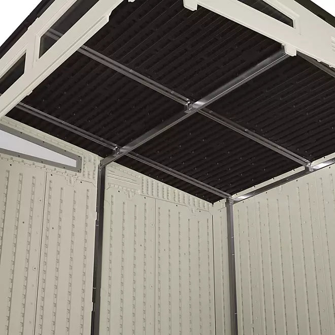 Suncast Modernist 7 x 7 ft. Resin Outdoor Storage Shed, Model BMS7780