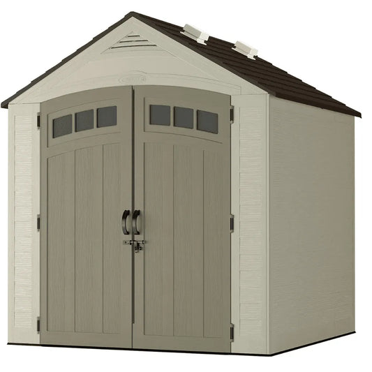 Suncast Vista 7 ft. x 7 ft. Resin Outdoor Storage Shed with IllumiVent System