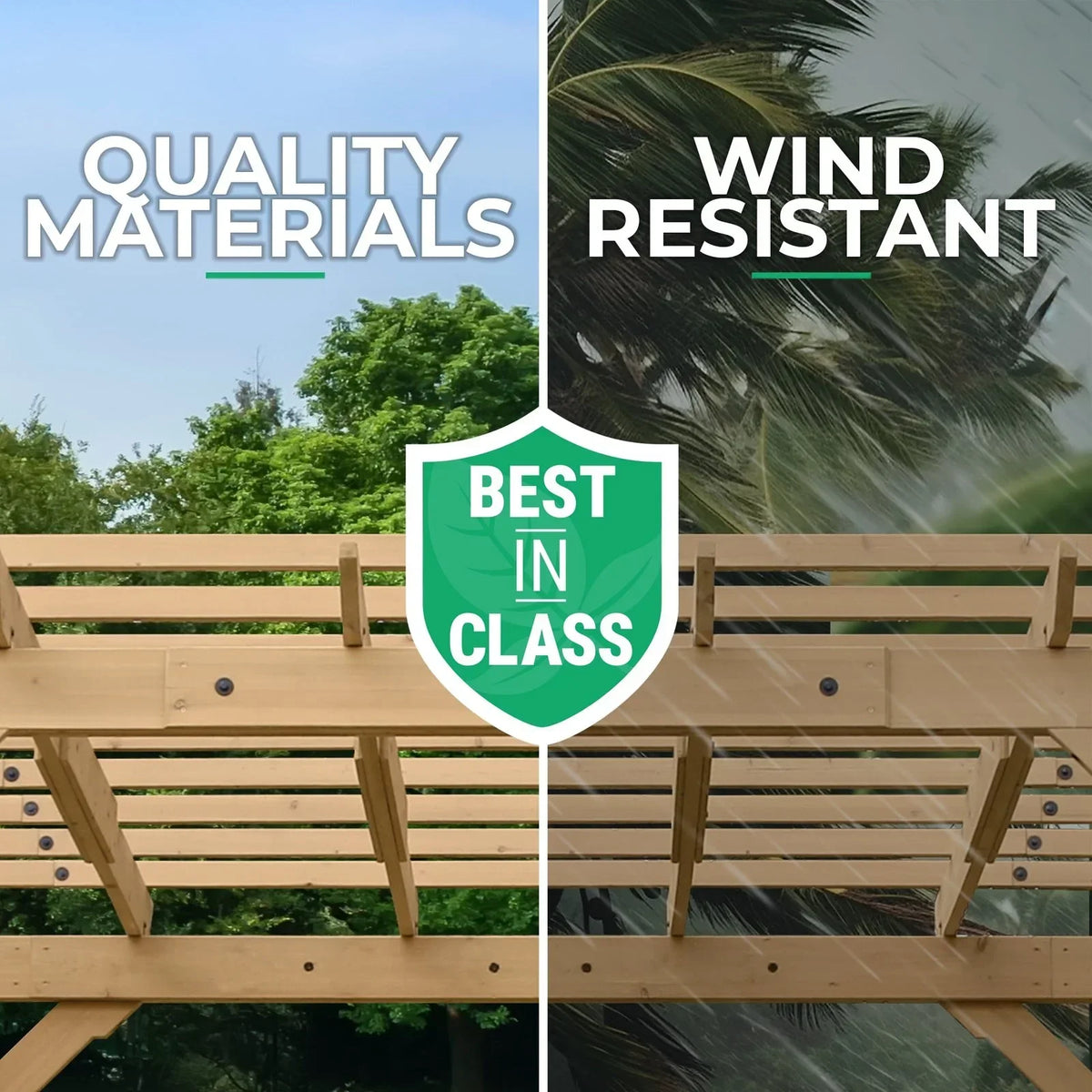 Yardistry Meridian Pergola Natural Cedar 10 ft×22 ft