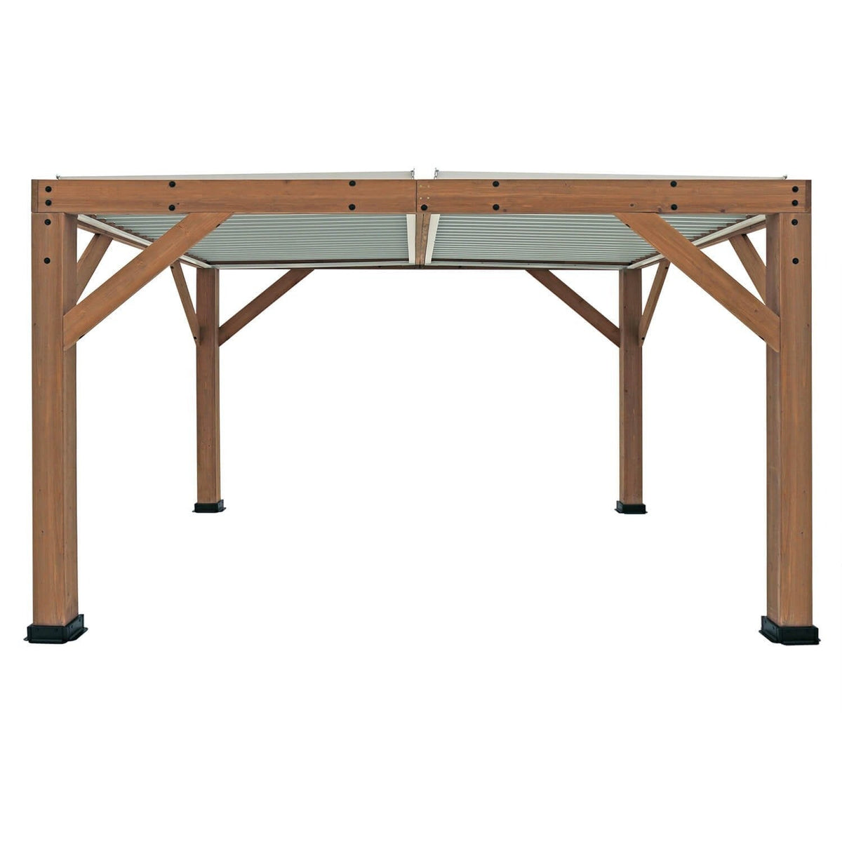 Yardistry Structures 13 x 11 ft Cedar Louvered Roof Pergola